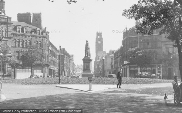 Photo of Barrow In Furness, Ramsden Square And Duke Street c.1950