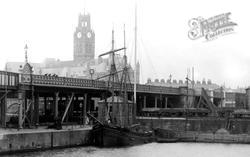 Barrow-In-Furness, Sailing Boat By The High Level Bridge 1895, Barrow-In-Furness