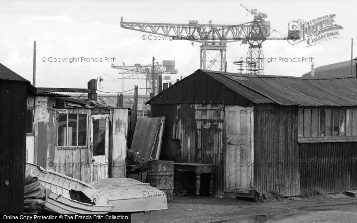 Photo of Barrow In Furness, Sheds And Cranes 1963
