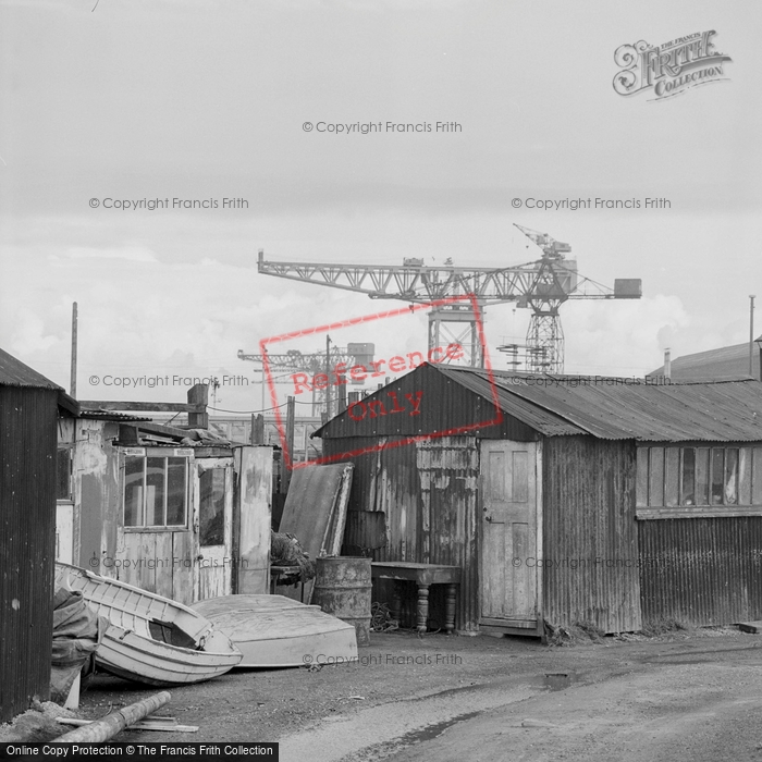 Photo of Barrow In Furness, Sheds And Cranes 1963