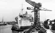 Barrow-In-Furness, The Shipyard, Buccleuch Dock c.1950, Barrow-In-Furness