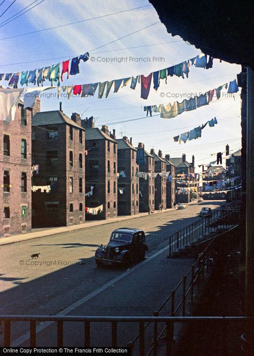 Photo of Barrow In Furness, Washing Day In Devonshire Building Tenement Blocks 1963