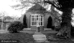The Statue And Library c.1955, Barrow Upon Soar