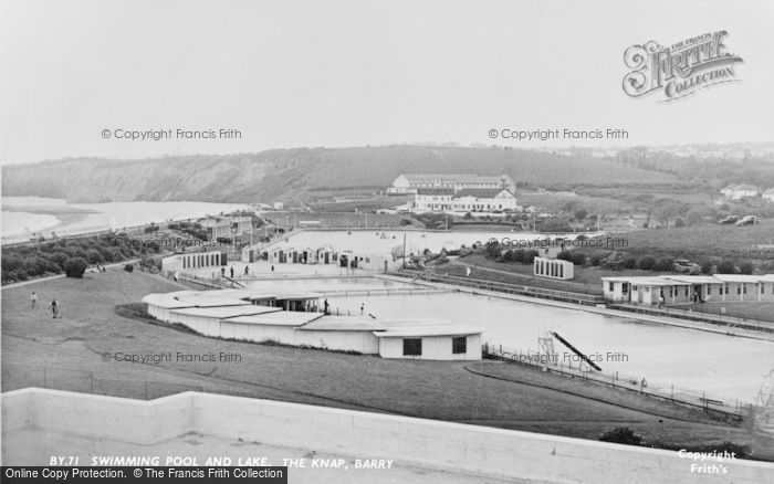 Photo of Barry, The Knap, Swimming Pool And Lake c.1960