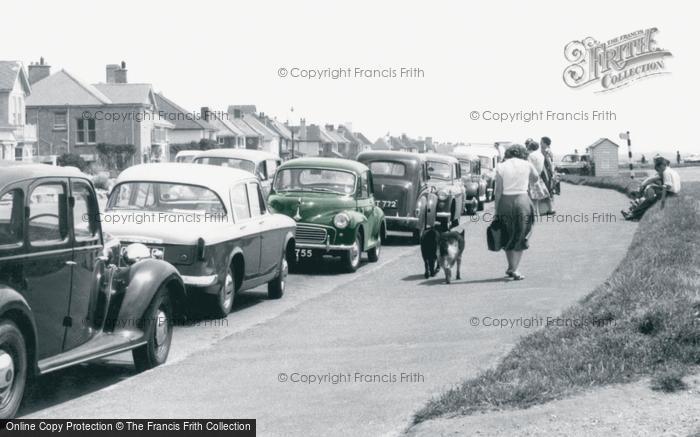 Photo of Barton On Sea, Parked Cars, The Promenade c.1960