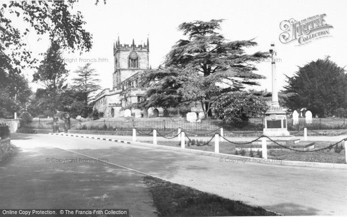 Photo of Barton Under Needwood, Memorial And Church c.1955