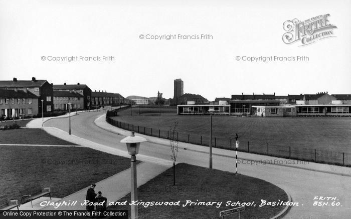 Photo of Basildon, Clayhill Road And Kingswood Primary School c.1965