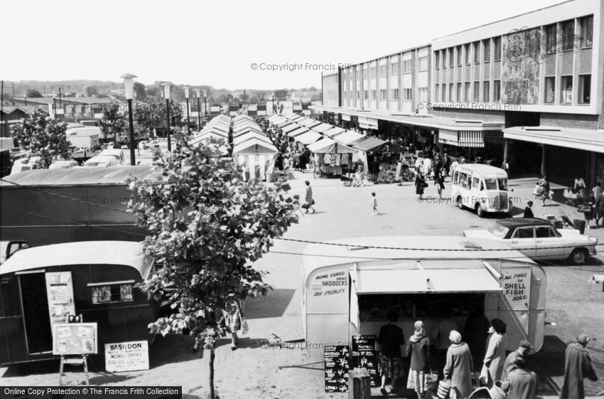 Basildon, Market Place c1960