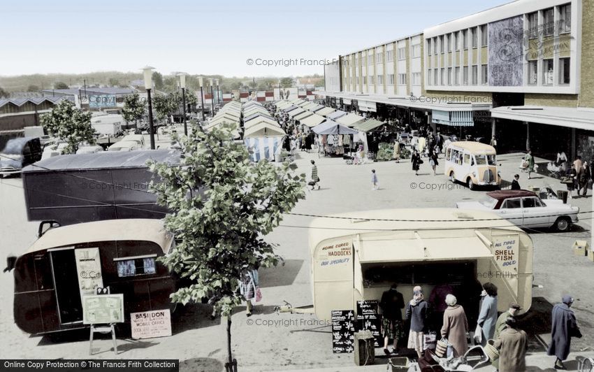 Basildon, Market Place c1960