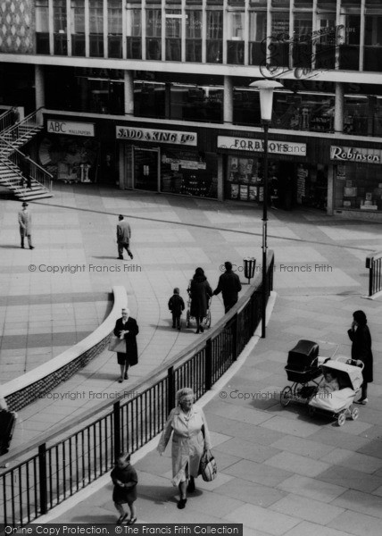 Photo of Basildon, Pedestrians In Town Square c.1965
