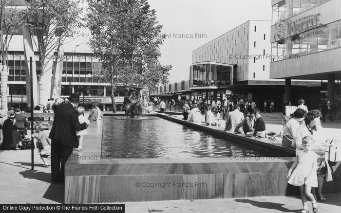 Photo of Basildon, The Fountain, Town Square c.1965