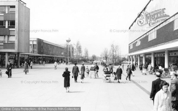 Photo of Basildon, Town Square And Clock c.1960