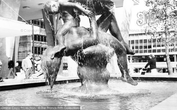 Photo of Basildon, Town Square, The 'mother And Child' Statue c.1960