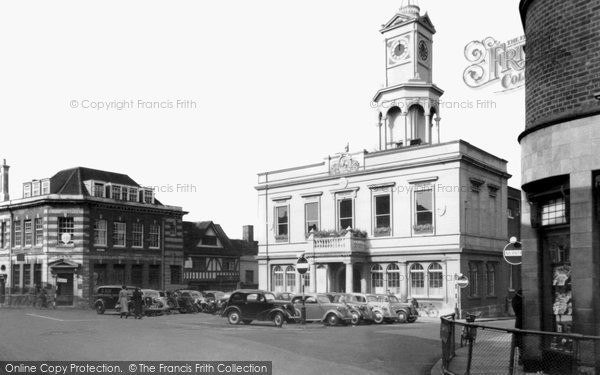 Photo of Basingstoke, Market Place And Town Hall c.1955