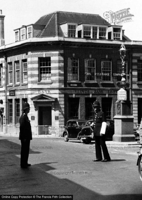 Photo of Basingstoke, Policemen, Market Place c.1955