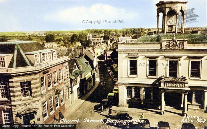 Photo of Basingstoke, View Down Church Street c.1960