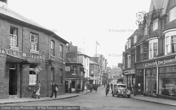 Photo of Basingstoke, Winchester Street From Winton Square c.1955