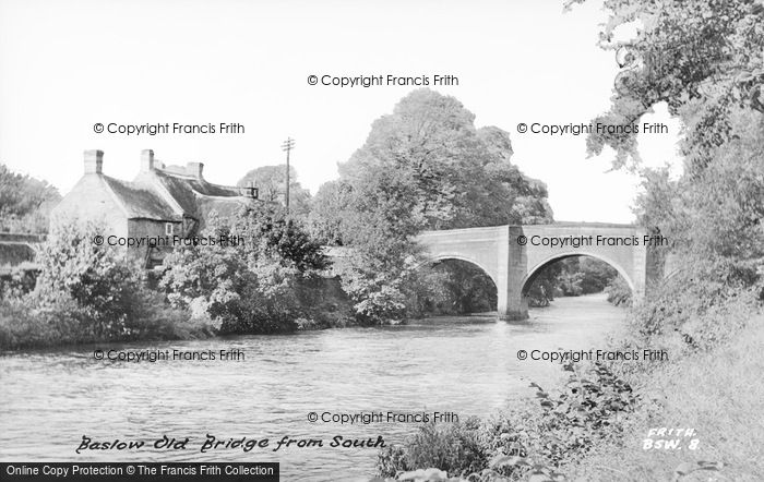Photo of Baslow, Old Bridge From South c.1955