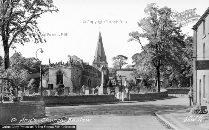Photo of Baslow, St Ann's Church c.1955
