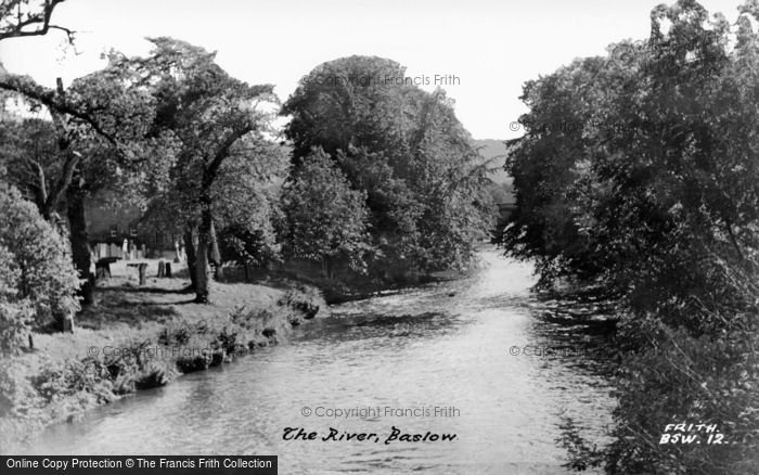 Photo of Baslow, The River c.1955