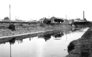 Bason Bridge, the Station and River Brue c1955