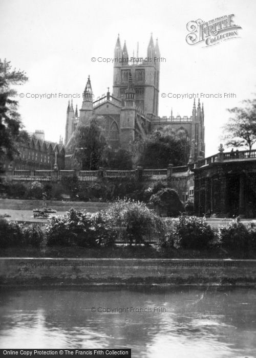 Photo of Bath, Abbey, From The River c.1930