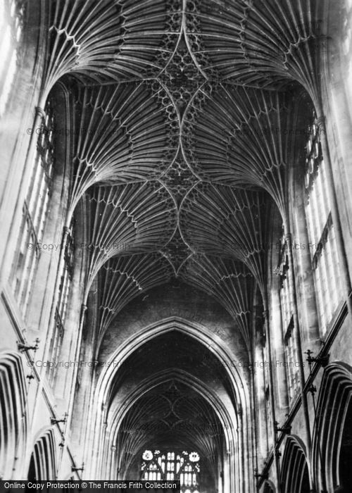 Photo of Bath, Abbey, The Fan Tracery Ceiling c.1930