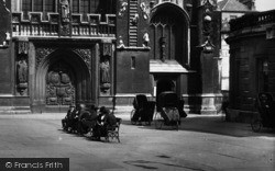 Abbey, West Door And Invalid Carriages 1925, Bath
