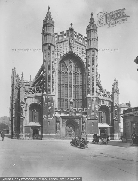 Photo of Bath, Abbey, West Front 1925
