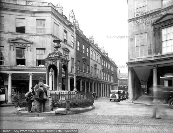 Photo of Bath, Mineral Water Fountain And Bath Street 1935