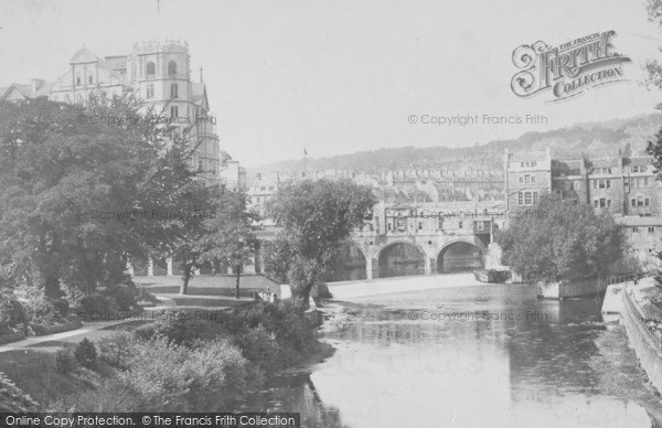 Photo of Bath, Old Pulteney Bridge And Weir 1902