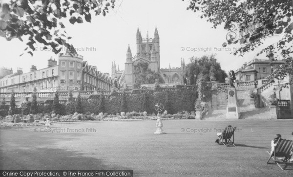 Photo of Bath, Parade Gardens And Abbey c.1960