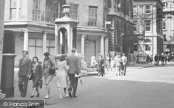 Pedestrians Outside The Royal Bath Hotel c.1950, Bath