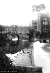 Pulteney Bridge And Weir 1914, Bath