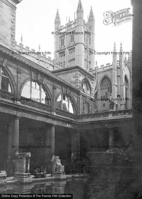 Photo of Bath, Roman Baths And Abbey 1951