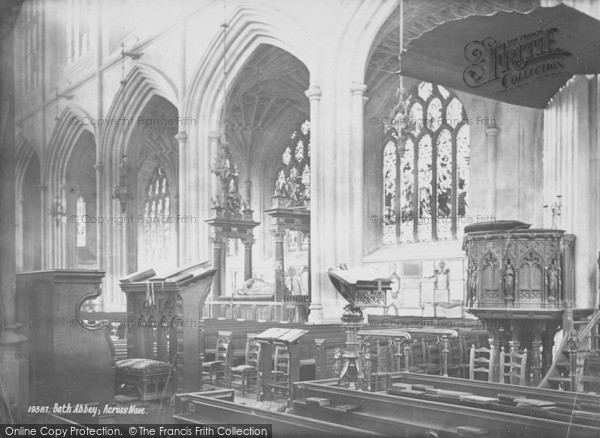 Photo of Bath, The Abbey, Across Nave 1887