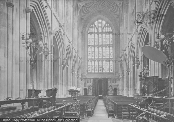 Photo of Bath, The Abbey, Nave West 1914