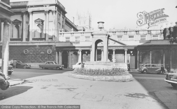 Photo of Bath, The Fountain And Roman Baths c.1960