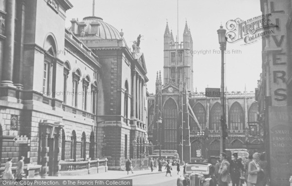 Photo of Bath, The Guildhall And Abbey c.1950