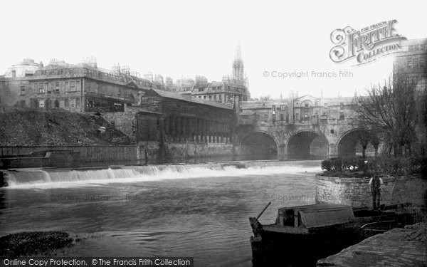 Photo of Bath, The Weir And Pulteney Bridge 1890