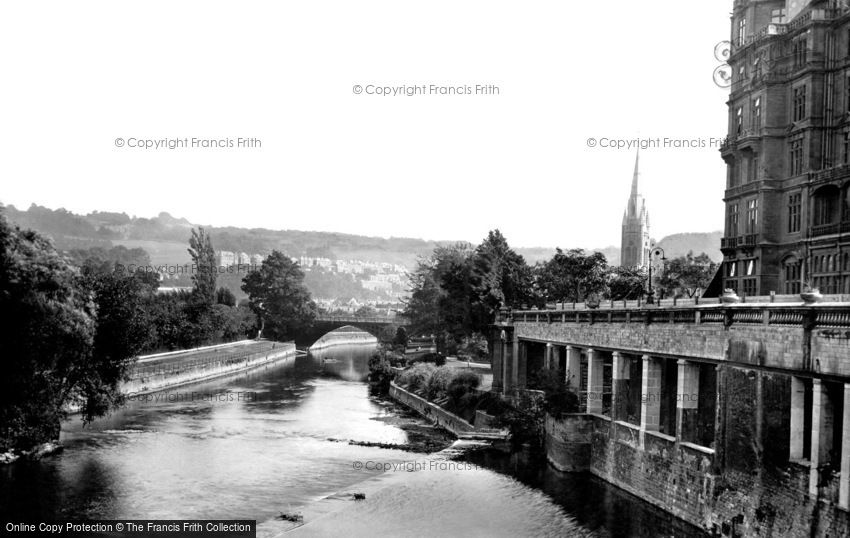 Bath, view from Pulteney Bridge 1914