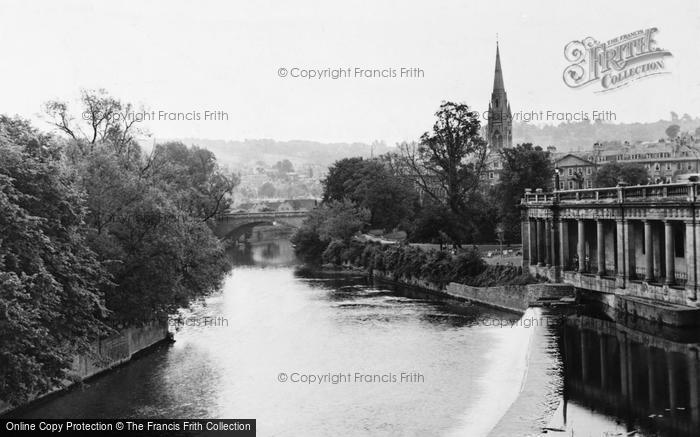 Photo of Bath, View From Pulteney Street c.1955