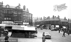 Market Place And Commercial Street c.1955, Batley
