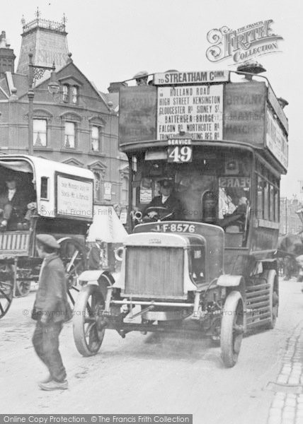 Photo of Battersea, Motor Bus c.1915