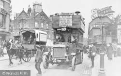 Motor Buses At Junction Of Northcote Road And Battersea Rise c.1915, Battersea