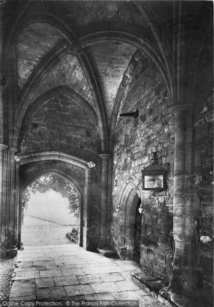 Photo of Battle, Abbey Gateway Showing Old Hanging Post 1910