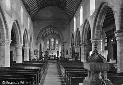 St Mary The Virgin Church Interior 1910, Battle