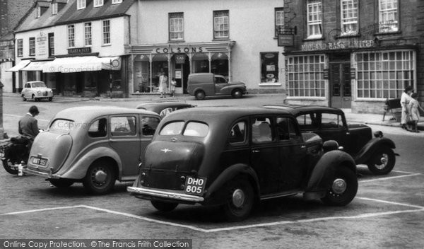 Photo of Beaminster, Cars In The Square c.1955