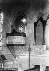 The Abbey Church, Stone Pulpit 1908, Beaulieu