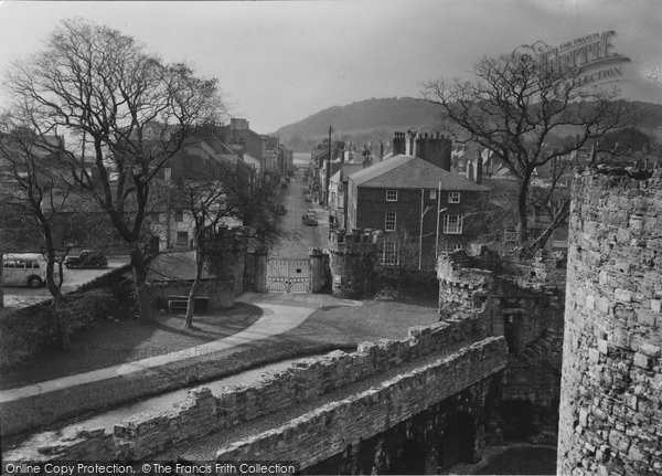 Photo of Beaumaris, Castle Street From The Castle Wall c.1955